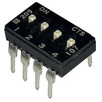 CTS Electronic Components 209-4MS DIP Switches SPST 4 switch sections