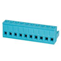 Same Sky (formerly CUI Devices) TBP01P1-508-10BE Plugs Terminal block, pluggable, 5.08 , plug, 10 pole, slotted screw, blue