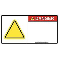 HellermannTyton 596-00377 Signal Label Pre-Printed Header Label, DANGER, 2.75" x 5.50", PET, Red, 250/roll