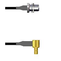 Amphenol Custom Cable Q-1T03I0003024i RF Cable Assemblies N-SJB/SMB-RJ G174 24I