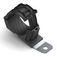 HellermannTyton 151-02021 Ratchet Clamp Ratchet P-Clamp, 1.38 - 2.01" Bundle Dia, 15 Short, 0.33" Hole Dia, PA66HIRHSUV/SS304, Black, 160/ctn