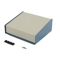Hammond Manufacturing 1456FE1WHBU Sloped 10 Degree Slope Alum 5.5x6.5" Beige/Blue