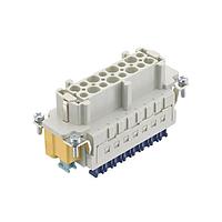 HARTING 09330162676 Inserts Han 16ES male cage clamp insert (marked 1-16) (w/ PE Press)