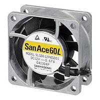 Sanyo Denki 9LG0612P4S001 Axial Axial, 60x60x25mm, 12VDC, 1.2mmAq, Ribless, Long Life 180Khr, 4xWire, Tach/PWM
