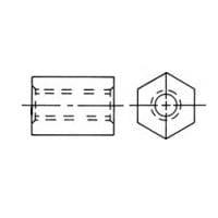 RAF Electronic Hardware 2283-832-AL-9 Hex HEX FEM STDOFF 3/8 X 6.25 ALODINE