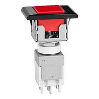 NKK Switches EB2085-C-J31A Light Touch Switches ON-ON RED CAP BLACK BEZEL 3A SOLDER LUG