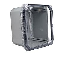 Bud Industries DPH-28711-C NEMA/IP Rated Clear hinged cover IP68 N6P PC Enlc with Adj. panel height (11 x 9 x 7.7)