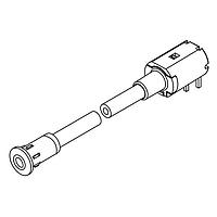 BIVAR FLP5R10.0-SR Flexible Light Pipes with LEDs Flexible Light Pipe Assembly, 1mm. Fiber Optic Core, Right Angle, 7mm. Low Profile Dia. Lens, 10.0in. Length, 3mm LED, Super Red