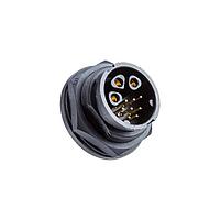 Amphenol LTW DCD-12PMDP-LC7001 Standard Circular Connector Ceres, Large Size, Plastic, 20A+5A, 12 pins, Male Connector, Female (Power) + Male (Signal) Contact, Circular, 2 Points Lock, PCB 180, Receptacle, IP67
