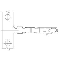 AMP Connectors - TE Connectivity 5530553-2 (Cut Strip) Socket T/SPRING PLTD SN Cut Strip of 100