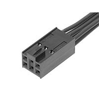 Molex 219658-1063 Rectangular Cable Assemblies Female-Female (OTS) Cbl Assy Dual Row 300mm Tin Plating 6 Ckt Blk