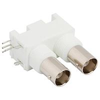 Amphenol RF 112704 PCB Connectors BNC DUAL STACK PCB RECPT WHITE