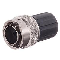 Amphenol SINE Systems RT001619PNHEC03R Connectors Receptacle, Square Flange, 19 Position, Male, Shell Size 16, Silicone Seal, and End Cap with Reduced Diameter Individual Wire Sealing, Range 14 - 24AWG