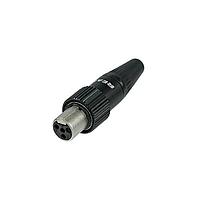 REAN RT4FCT-B Cable Connectors XLR, scrw-lock cble conn 4P FM, blk hsng