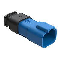 Amphenol SINE Systems AT04-4P-SR02BLU Receptacle 4 Position, Receptacle, Pin, SR02 Strain Relief (Reduced Diameter Seal), Blue Body