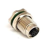 Bulgin PXMBNI05RPF04AFL003 Straight M5 Series Rear Panel Mount Conn