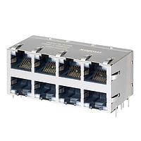 Molex 85727-1001 Magnetic Jack GIG PoETEC 2x4 GRN GRN