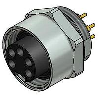 Amphenol CONEC 41-40023 Connectors 5P PCB STRT SOLDER 7/8 BACKMNT SCKT