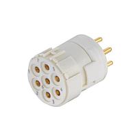 HARTING 09151072703 Circular Metric Connectors Han M23 Signal, 7pin Female Insert for pcb solder termination (7 2mm contacts)