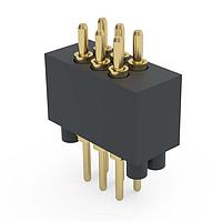 Mill-Max 855-22-006-10-041101 Spring Loaded Header .050" Pitch Spring-Loaded Connector w/ Flat Tip Plunger; TH; Double Row