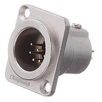 Amphenol Audio AC7MDZ Connectors 7 Pole XLR Male Chassis Mount D Type Machined Contacts  Nickel Finish