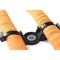 HellermannTyton 156-01099 Cable Ties with Mounts 3-Piece Dual Cable Tie/Screw Mount, 15" Long, M8 Hole, 120lb, PA46, Grey, 200/box