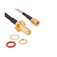 Amphenol RF 095-902-569-006 RF Cable Assemblies CA   SMA-SMA SP-SP BHD 6" IP67