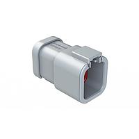 Amphenol SINE Systems ATP04-6P-MM01 Connectors 6-Position Receptacle, Male, with Endcap and Reduced Diameter Seal, Grey