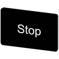 SIEMENS 3SU19000AD160DS0 Labeling Plate, Stop INSCR. LABEL, BLACK 17.5 X 27MM, STOP