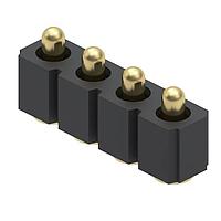 Mill-Max 811-22-004-30-001101 Spring-Loaded SPRING LOADED HEADER 1R 4P VERT MNT SMT