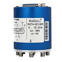 Radiall R573492285 Coaxial Switches SP12T Ramses SMA 12.4GHz Ltch Self-CO AutoReset Ind. 12Vdc BCD TTL Dio Dsub con