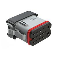 Amphenol SINE Systems AT16-15SE-EK02 Connectors 15 Position Plug, Socket, Keyed E, End Cap, Reduced Diameter Seal, Gray