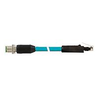 Murrelektronik 7700-48521-S4W0500 Ethernet Cables / Networking Cables M12 male 0 / RJ45 male 0 8p. shielded Ethernet, TPE 4x2x24AWG SF/UTP CAT5e bu UL/CSA, CM 5m