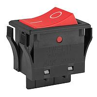 NKK Switches JWL11RC2A/UCV Rocker Switches SPST TV8 RTD RED CAP BLCK BODY VERT "O -"