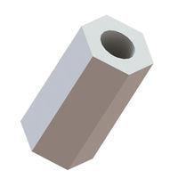 Essentra Components HS-6-12 Hex Spacer,Hex, 6 ST Scr,Grey,1-1/2 in Lg