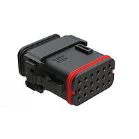 Amphenol SINE Systems AT16-18SA-SR02 18-Way 18 Position Plug wit Cap, Keyed A, Black