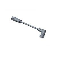 Amphenol LTW AB-BD04ML-BDFR-QD005 Sensor Cables / Actuator Cables X-Lok, Standard Size, Plastic, 5A, 04 pins, Male Connector, Male Contact, Right Angle-to-Straight, Push Lock, Overmolded Double Ended, Length 5000mm, IP68