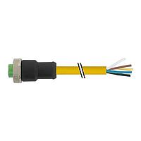 Murrelektronik 7700-A5021-U1D1000 Sensor Cables / Actuator Cables Mini (7/8) 5 pole, Female 0 w/ Cable, TPE 5x16AWG ye UL/CSA, TC-ER 10m