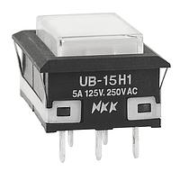 NKK Switches UB15NKW015C-JB Pushbutton Switches SPDT MOM RED LED WHT