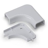 HellermannTyton TSRP1W-25-1 Wire Ducting & Raceways Elbow Cover, 3/4", 1" Bend Radius, PVC, White, 1/bg