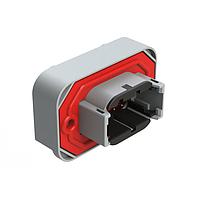 Amphenol SINE Systems ATM15-08PB-BM03 Connectors Str Flng Mnt PCB Rcp 8POS Gry Tin Cont B