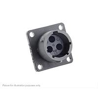 Eaton Souriau-Sunbank UTSX0103P Receptacles Square flange receptacle, without backshell, for 3 male contacts, IP68/69K