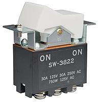 NKK Switches SW3822 Rocker Switches DPDT ON-NONE ON 30A