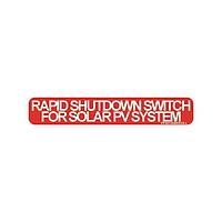Panduit PPS0106BRRSS-L Rapid Shutdown Switch for Solar PV System Solar Label, 1.00" H x 6.00" W, 'Rapid S