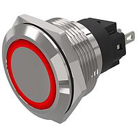 EAO 82-6151.0113 Anti-Vandal 82-6151.0113.indicator.-.22 mm.stainless steel.flush/flat.ring.red.12 V.soldering terminal