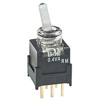 NKK Switches B12JJPCF Toggle Switches SPDT ON-ON 0.4VA RED/GRN STRAIGHT PC