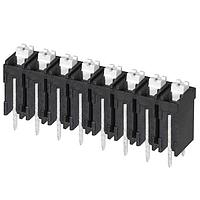 Same Sky (formerly CUI Devices) TBLH10V-500-08BK Fixed Terminal Blocks Terminal block, screwless, High Temp, 5.00, Vertical, 8, Black w Gray Button