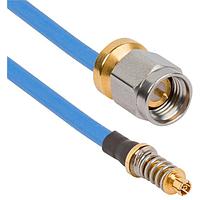 Amphenol SV Microwave FV67SMPM-085-MSLPSMA-120 RF Cable Assemblies VITA 67.1/2 SMPM SMA M 12"Cable