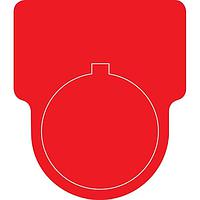 HellermannTyton 596-00406 Nameplate Label Foam Nameplate, 1.2" x 1.5" Button Label With .88" Hole, PET, Red, 250/roll