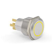 Alcoswitch - TE Connectivity 3-2213772-2 Pushbutton Switches AV22 SPL 0.4VA MOVE RING LED YELLOW 24V